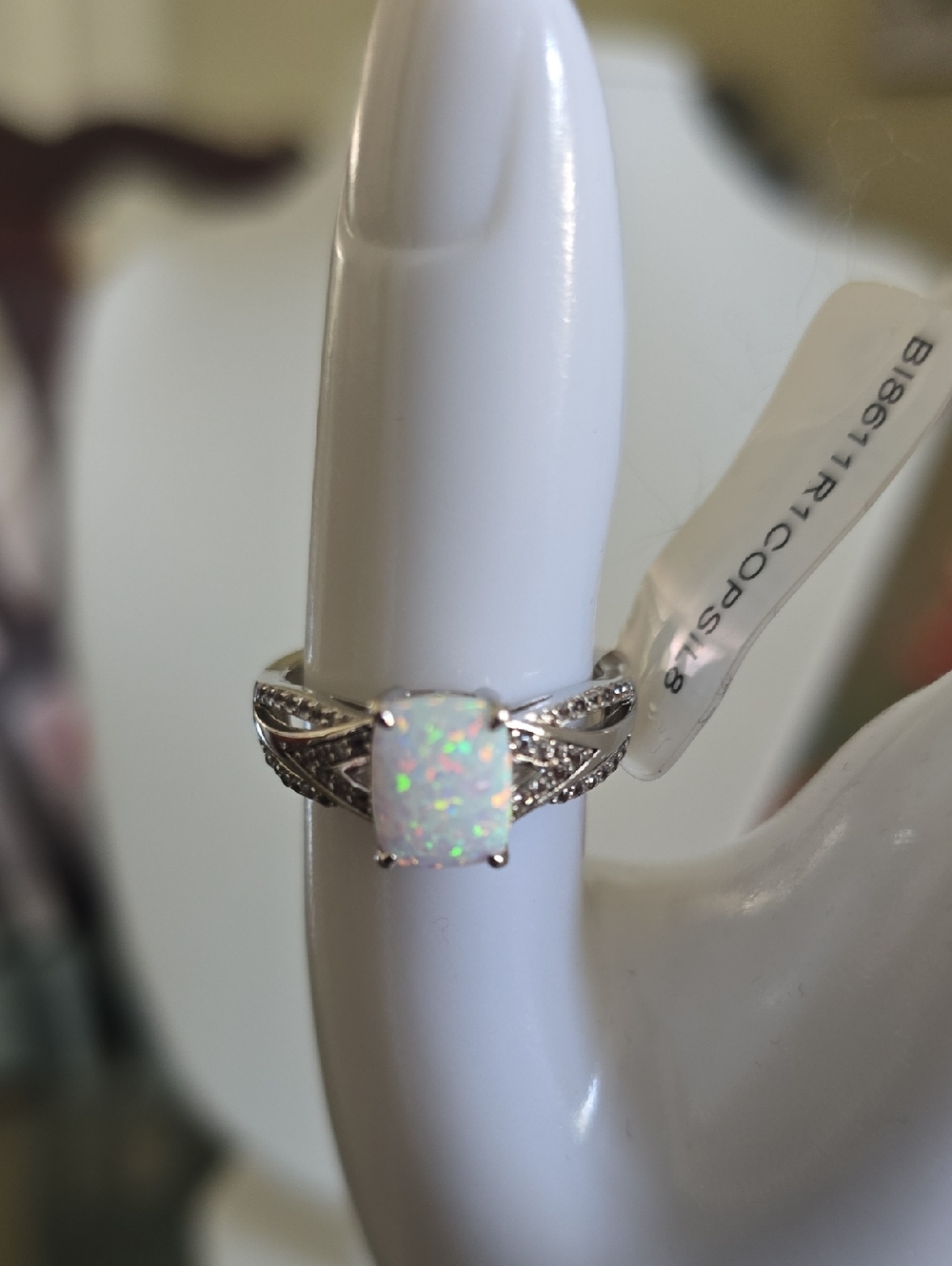 FINE JEWELRY BEAUTIFUL WOMENS OPAL RING SIZE 8 - Picture 4 of 17